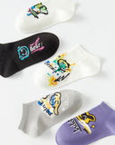5-pack Crazy Graffiti Ankle Socks
