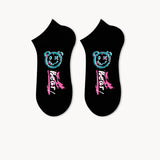 Neon Bear Ankle Socks